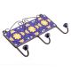 Navy Blue Yellow Sunflower Ceramic Tiles Hooks
